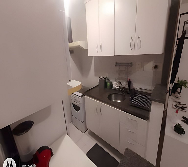 Flat com Piscina, Sauna e Estacionamento