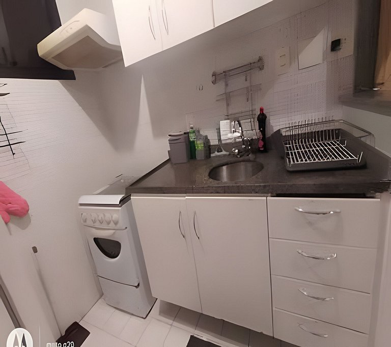 Flat com Piscina, Sauna e Estacionamento