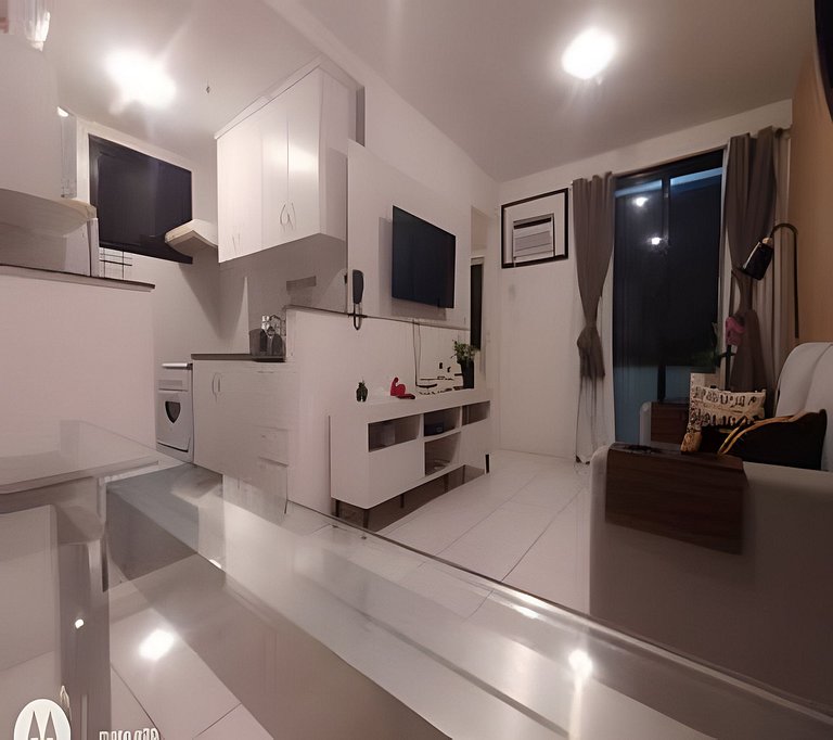 Flat com Piscina, Sauna e Estacionamento