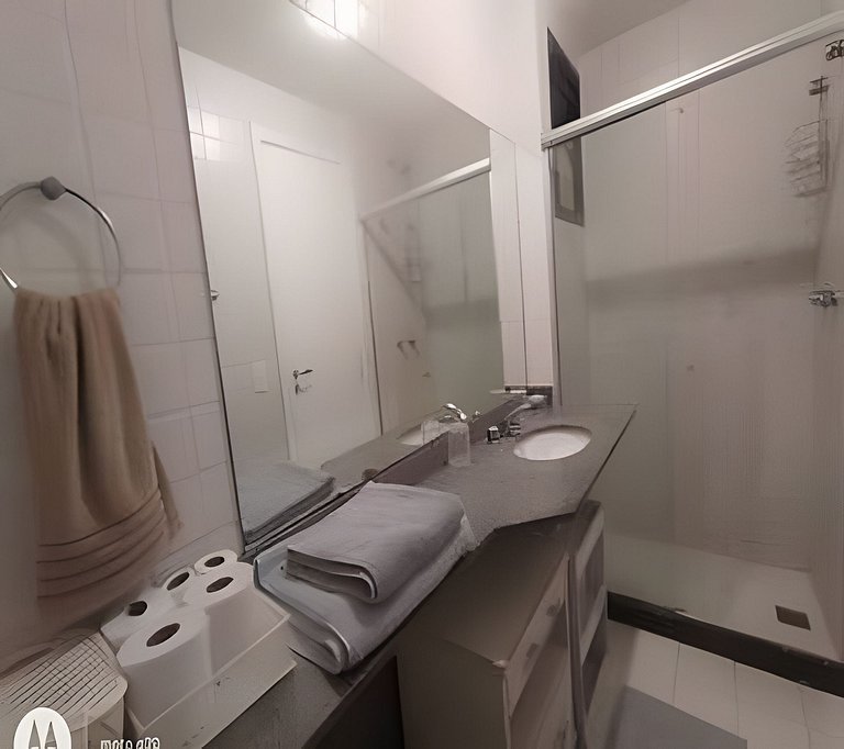 Flat com Piscina, Sauna e Estacionamento