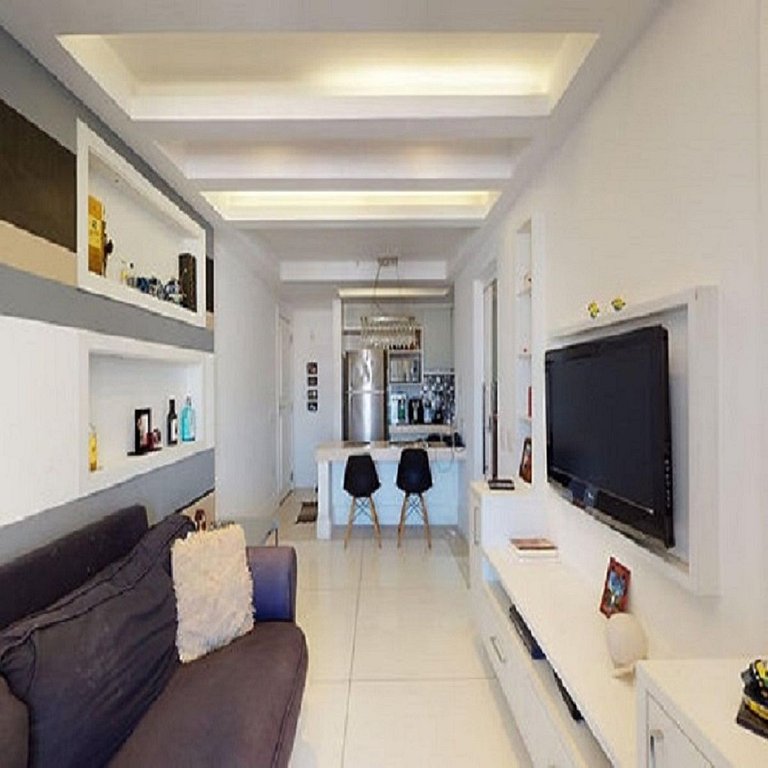 Flat em Copacabana com piscina compartilhada